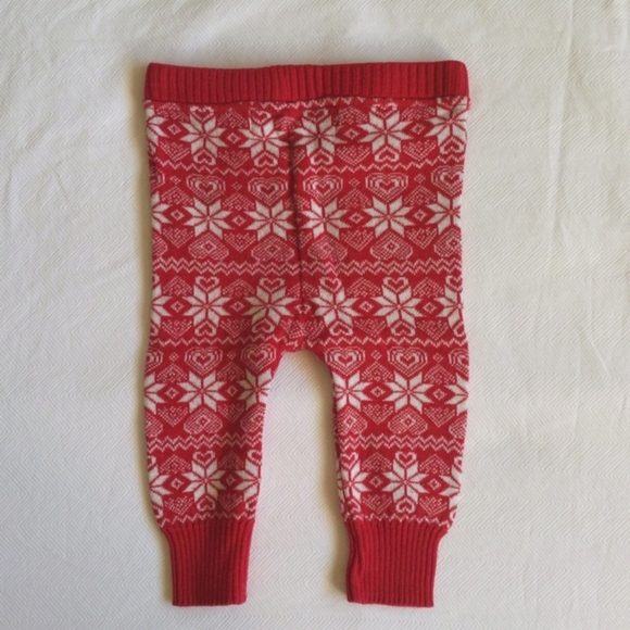 george red heart fair isle knit sweater leggings 0-3 months baby girl - Picture 6 of 6